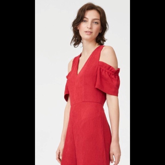 Club Monaco Eye-Catching Red Jumpsuit - Picture 1 of 6